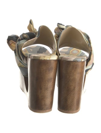 Cult Gaia Satin Printed Slides