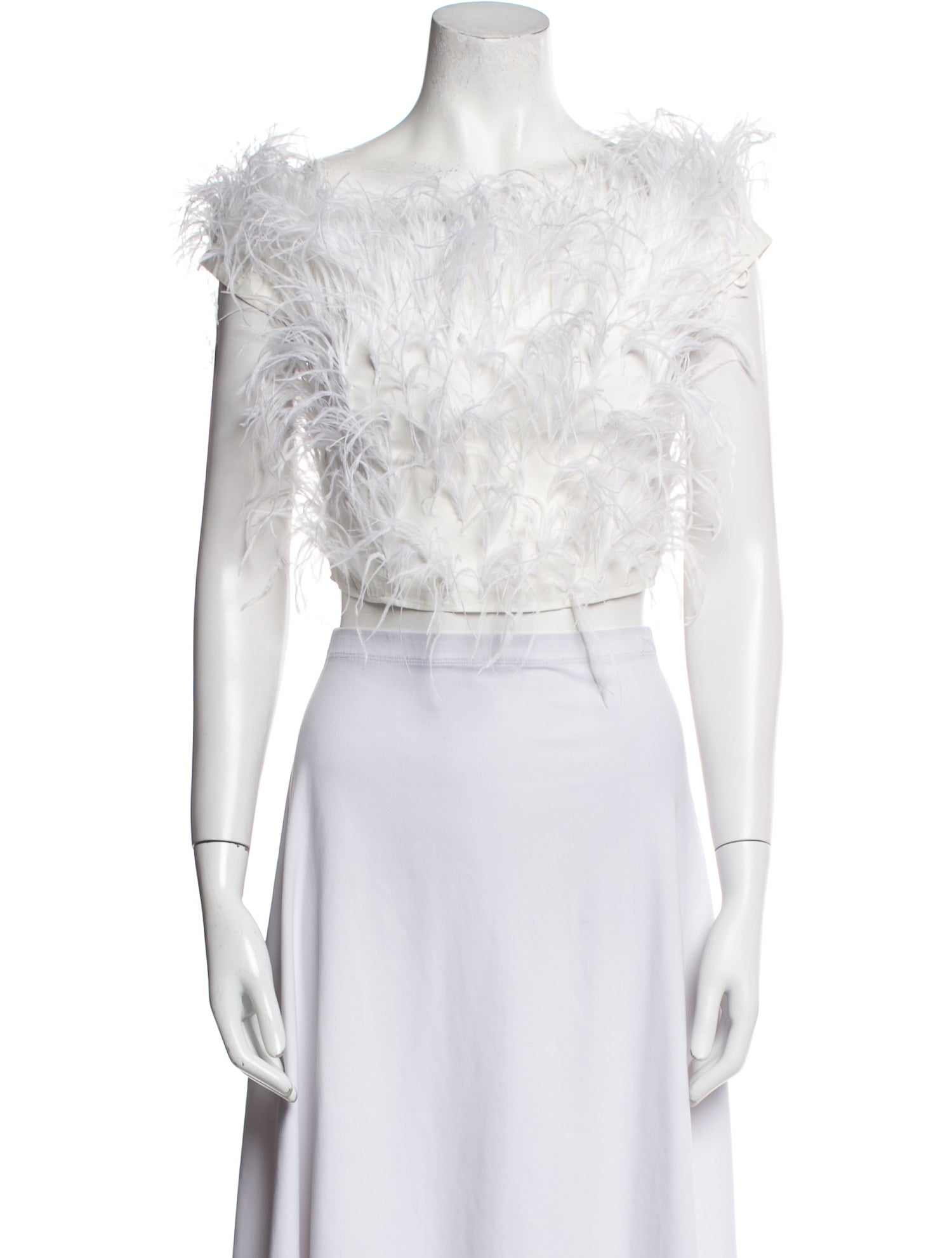 Cult Gaia Cowl Neck Short Sleeve Crop Top