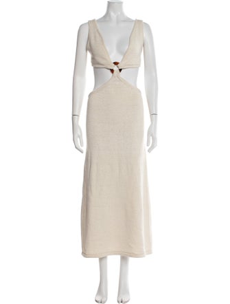 Cult Gaia V-Neck Long Dress