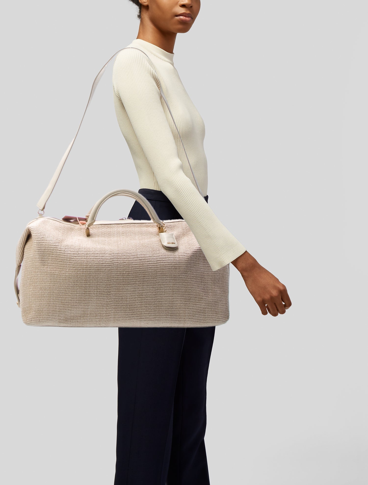 Cult Gaia Raffia Weekender Bag