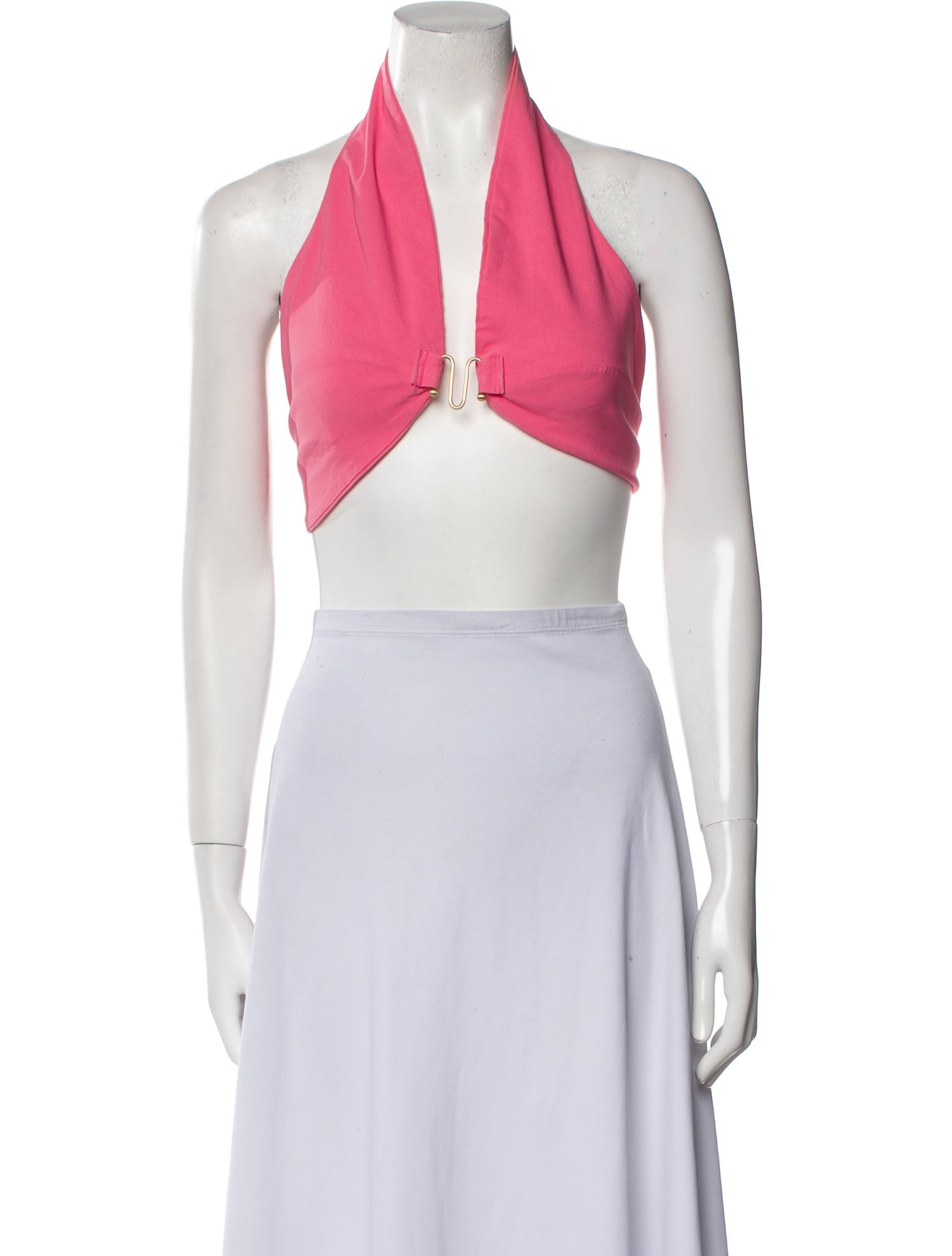Cult Gaia Halterneck Sleeveless Crop Top