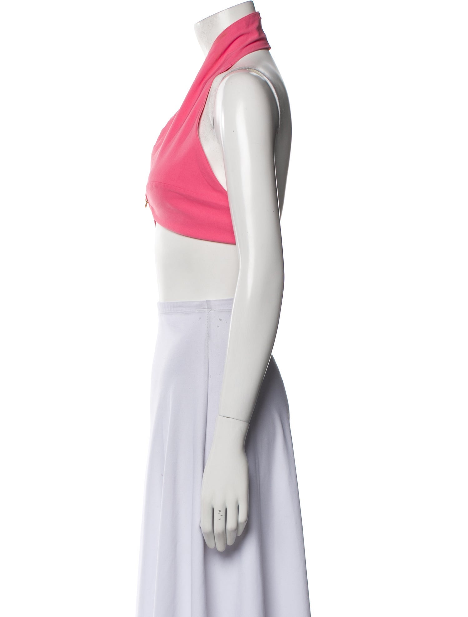 Cult Gaia Halterneck Sleeveless Crop Top