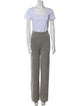 Cult Gaia Linen Ruffle Embellishment Pant Set