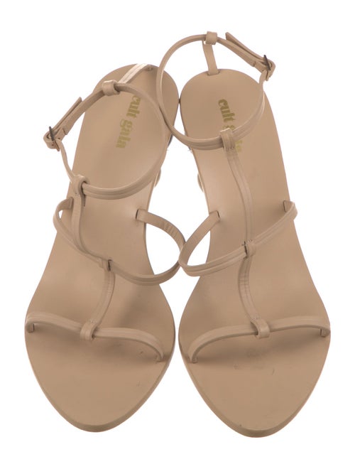 Cult Gaia Leather T-Strap Sandals