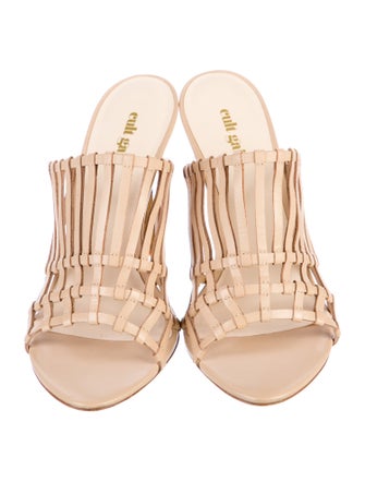 Cult Gaia Leather Slides