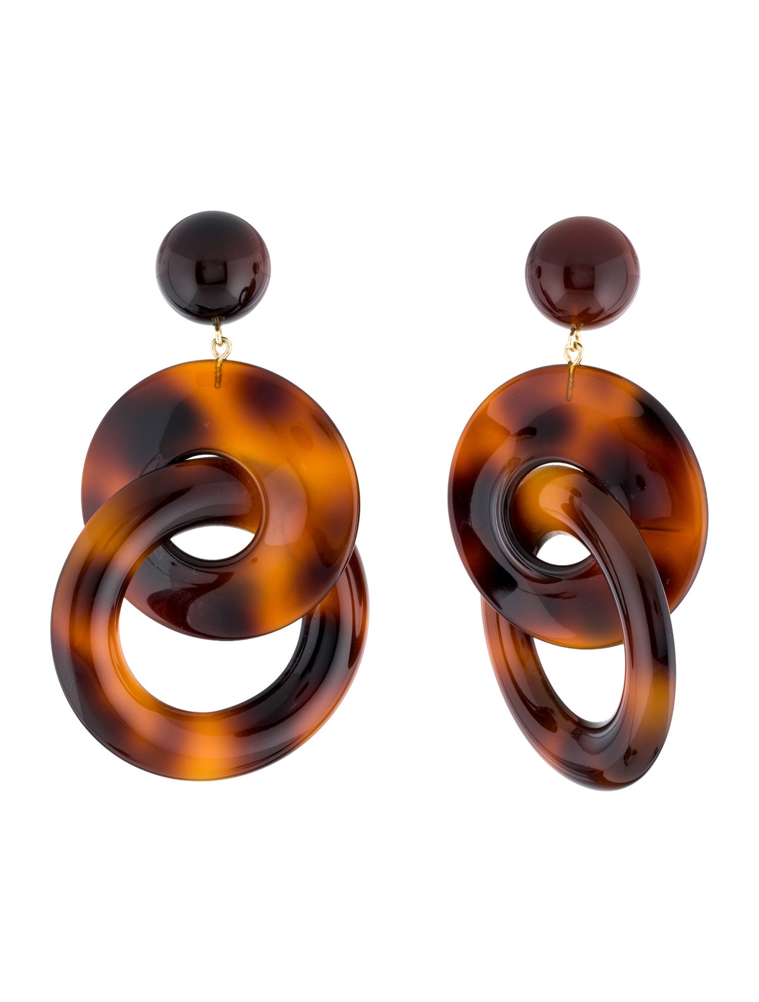 Cult Gaia Resin Tortoise Clip-On Earrings