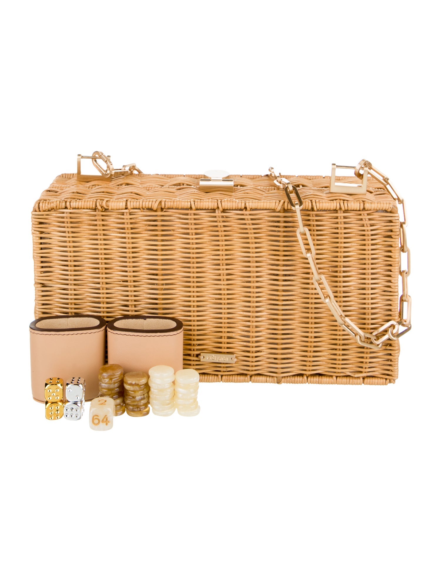 Cult Gaia Wicker Shoulder Bag