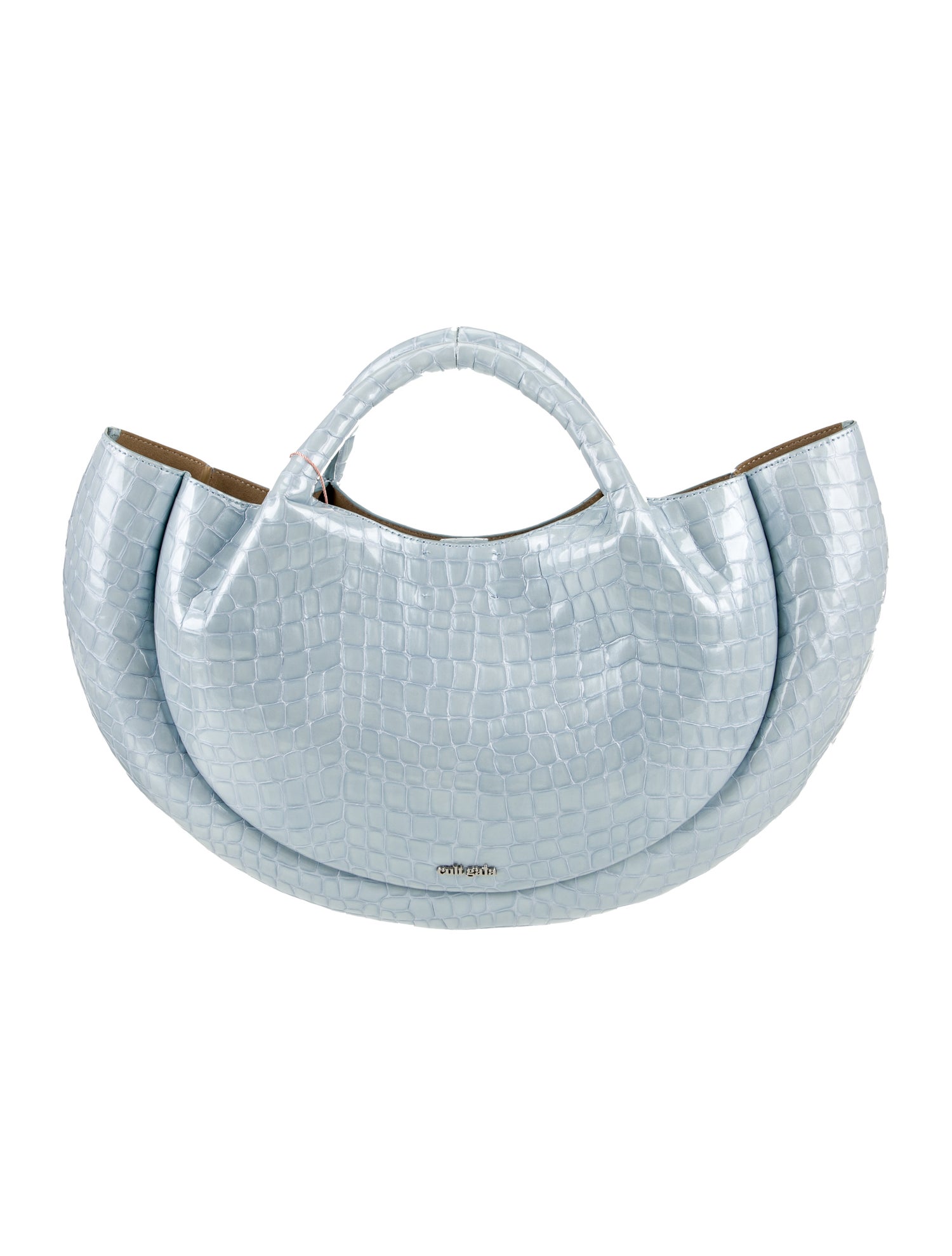 Cult Gaia Embossed Leather Top Handle Bag w/ Tags
