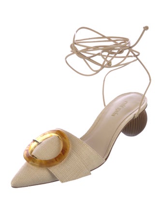 Cult Gaia Straw D'Orsay Flats