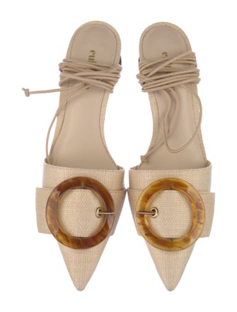 Cult Gaia Straw D'Orsay Flats