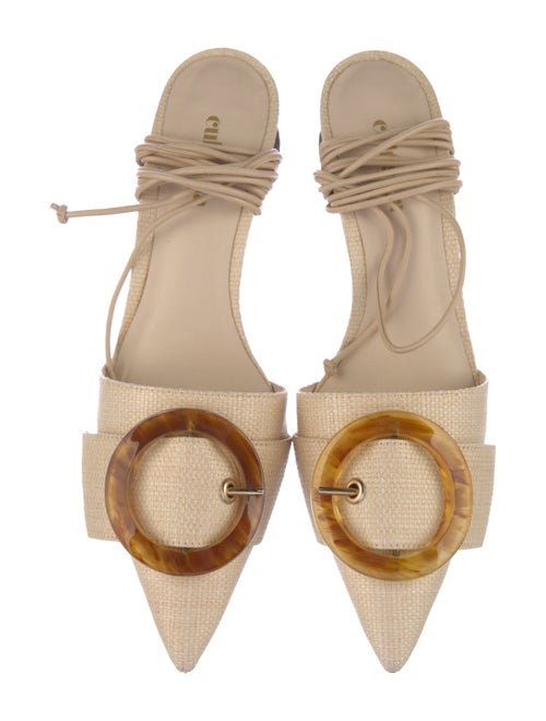 Cult Gaia Straw D'Orsay Flats
