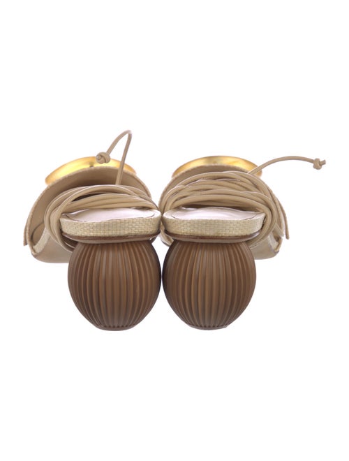 Cult Gaia Straw D'Orsay Flats