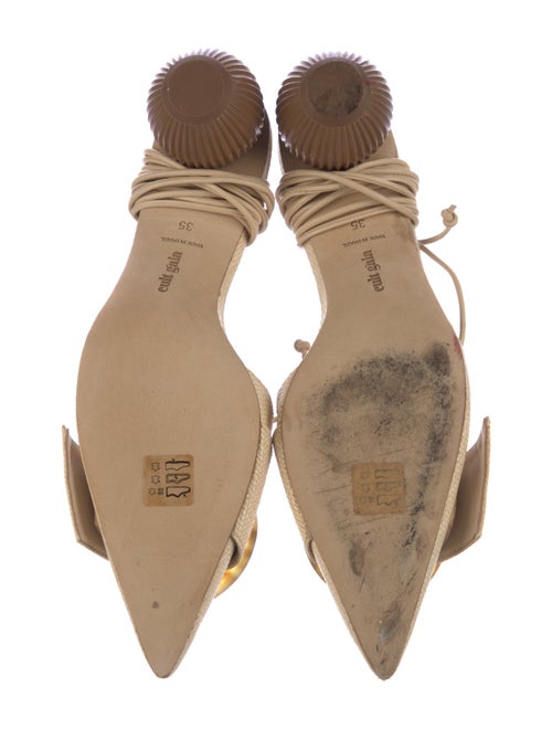 Cult Gaia Straw D'Orsay Flats