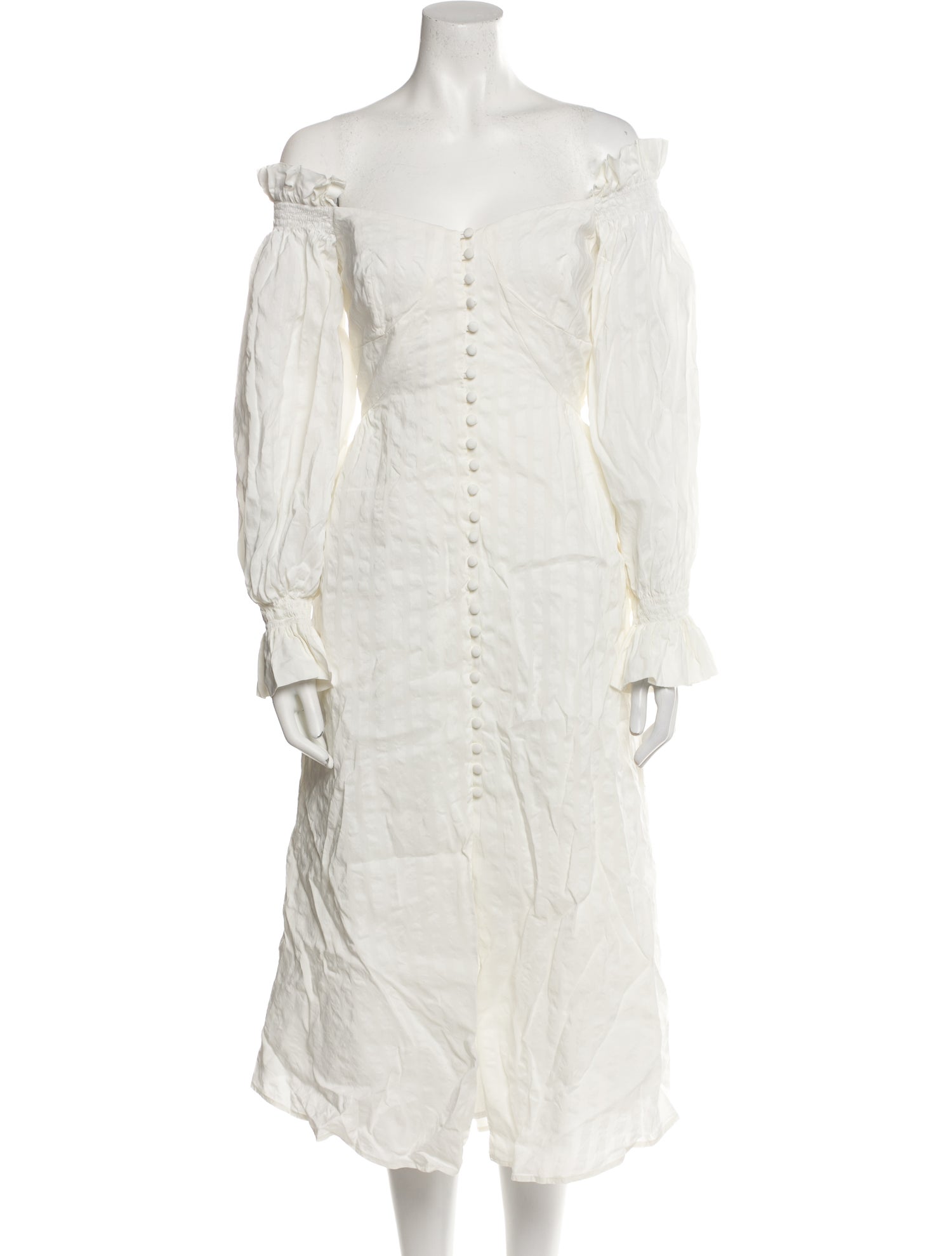 Cult Gaia Linen Midi Length Dress