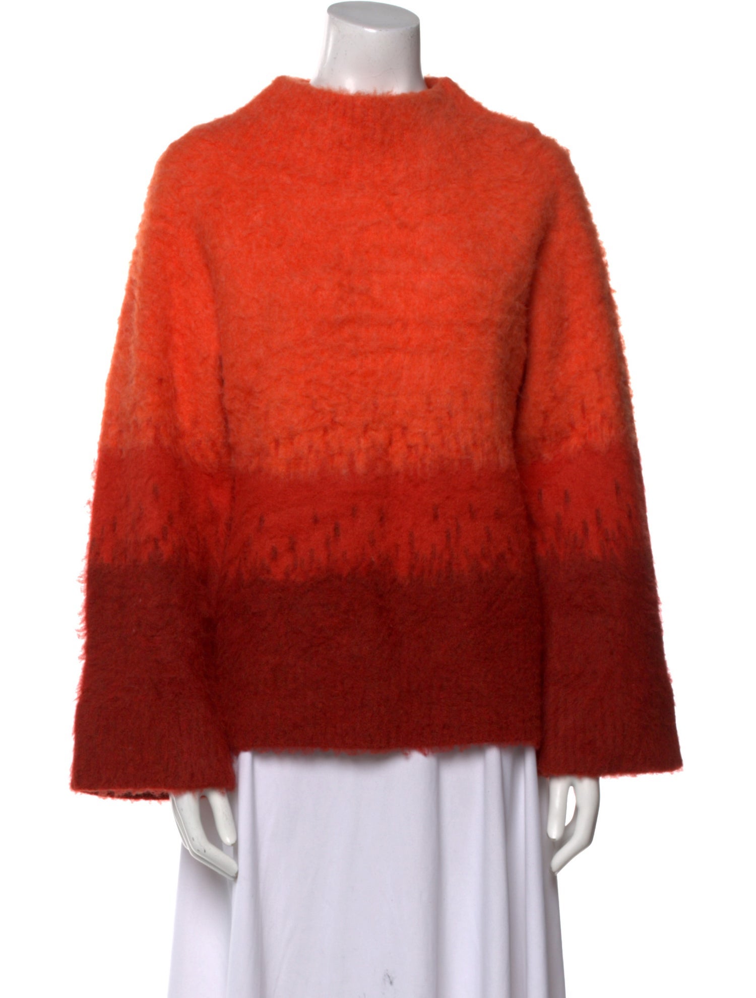 Cult Gaia Colorblock Pattern Mock Neck Sweater