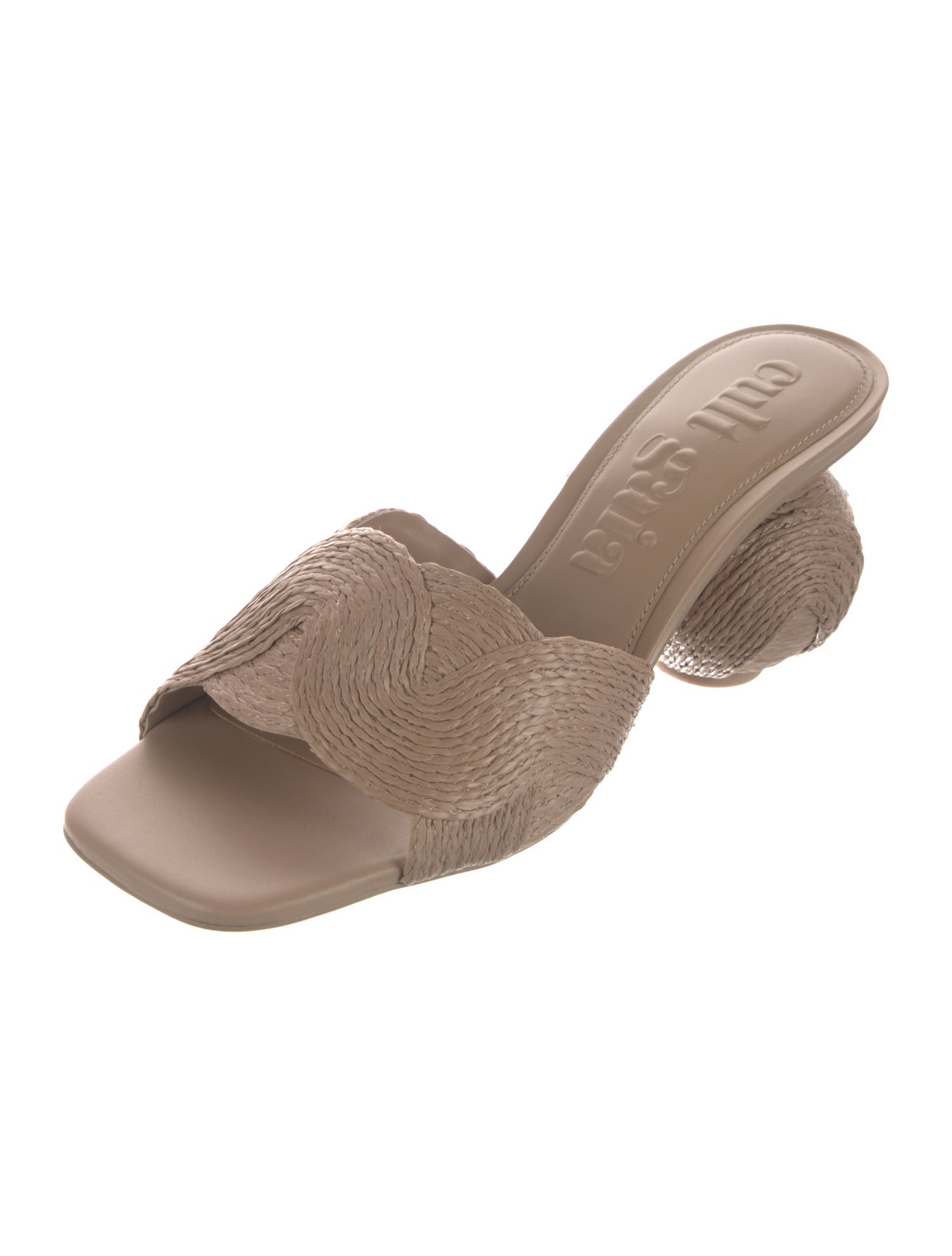 Cult Gaia Raffia Slides