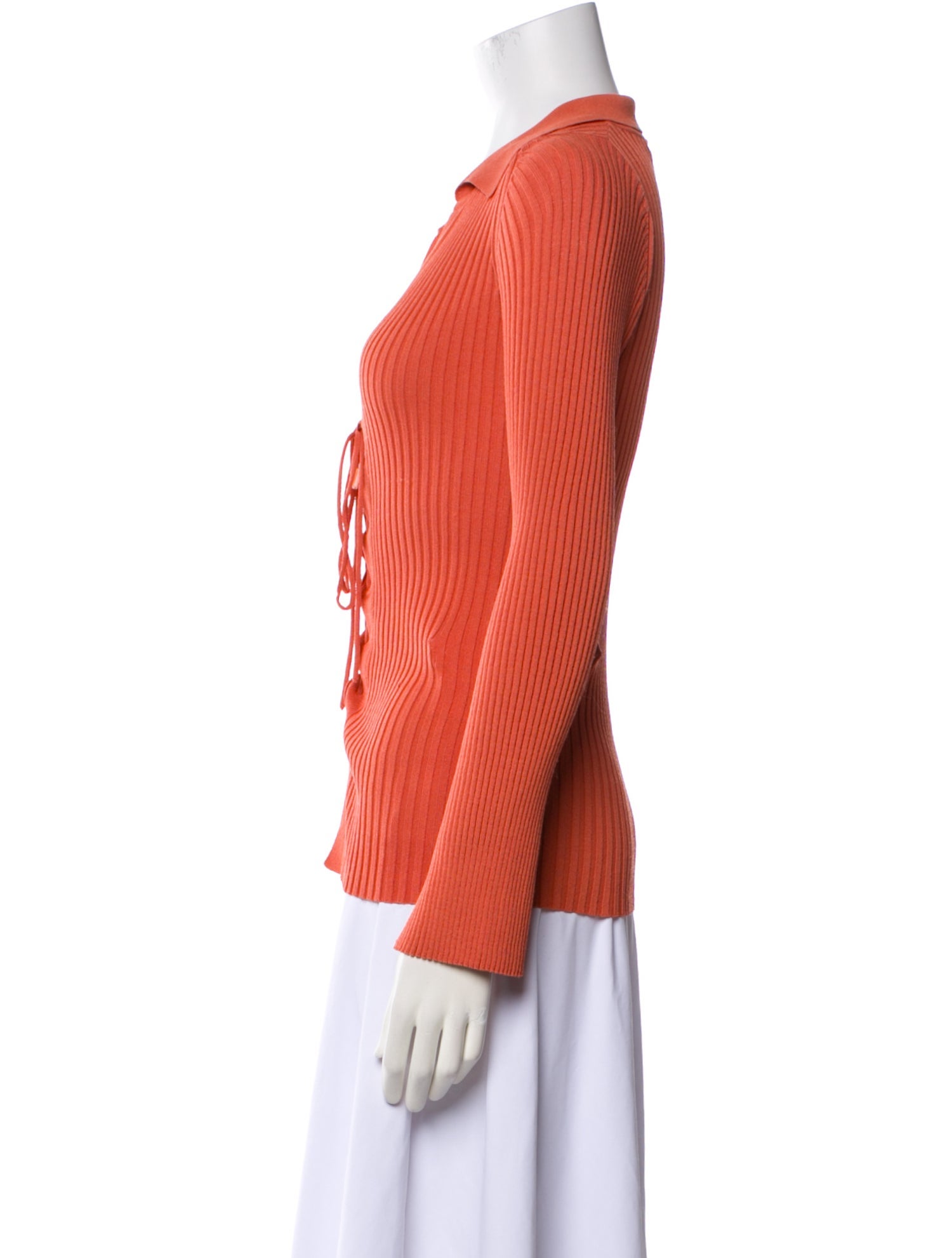 Cult Gaia V-Neck Long Sleeve Top