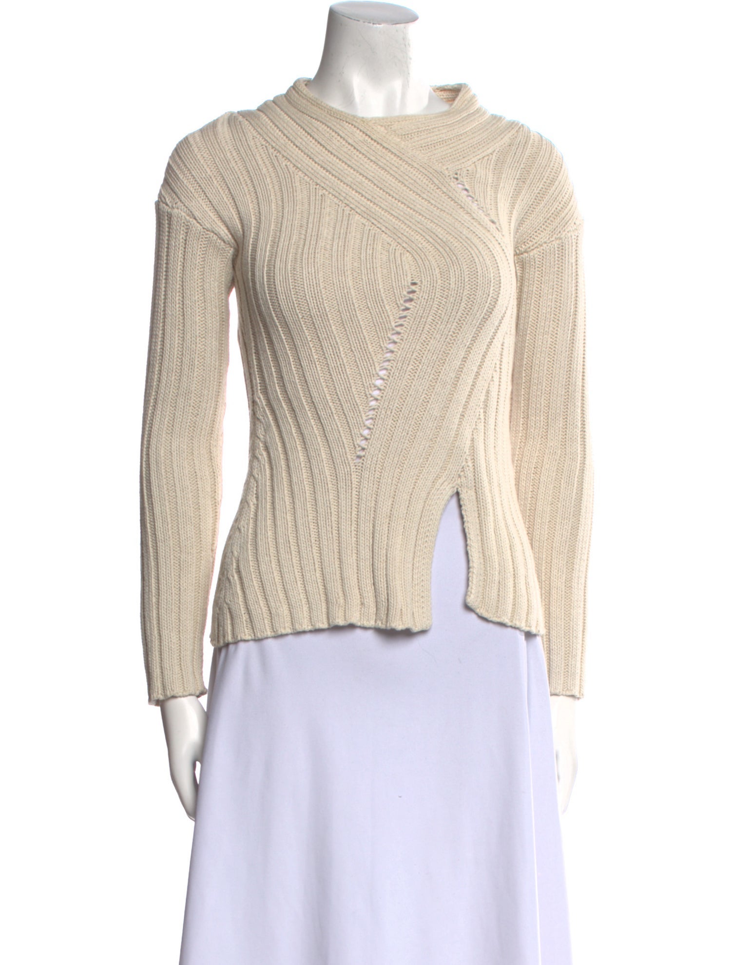 Cult Gaia Crew Neck Long Sleeve Top