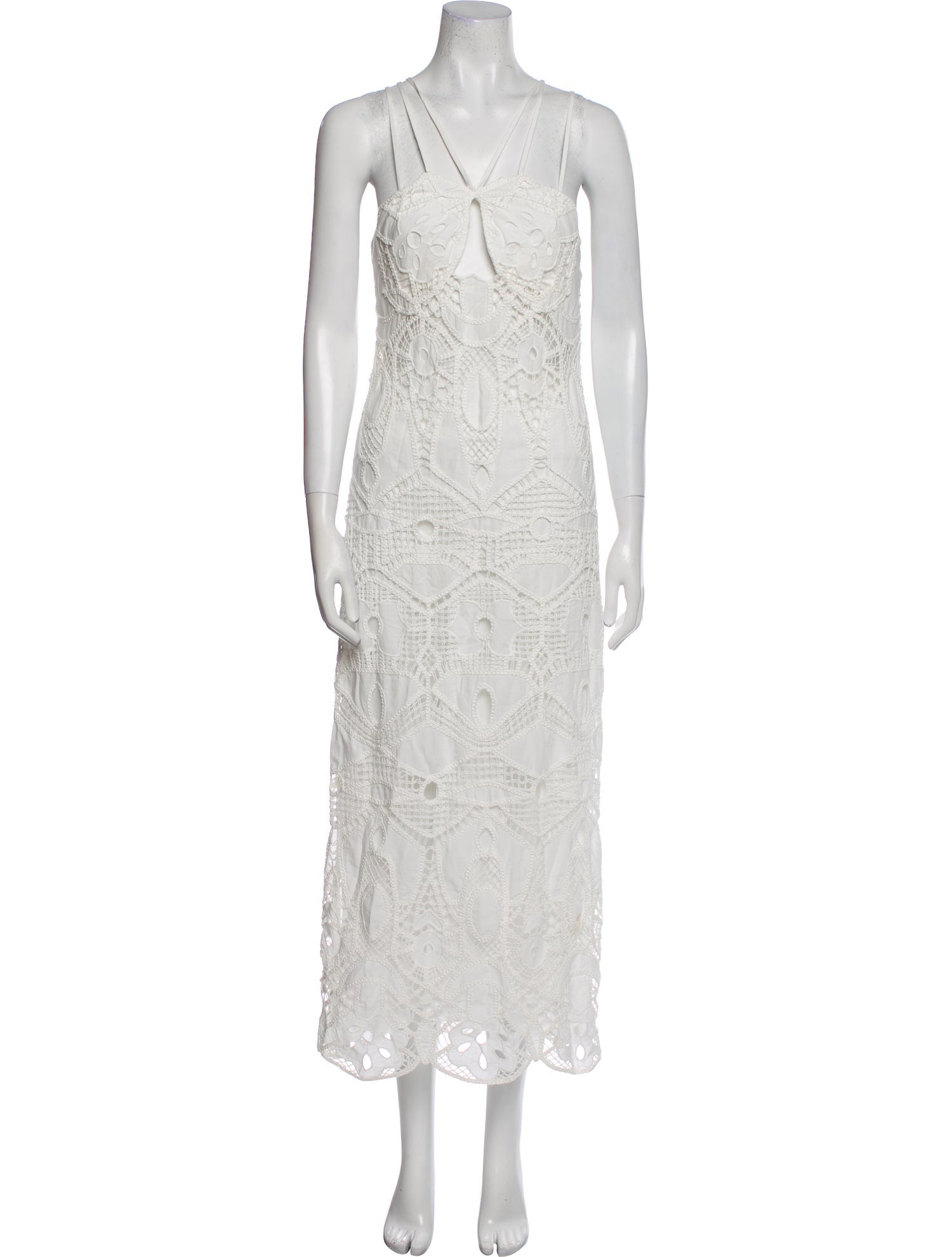 Cult Gaia Lace Pattern Long Dress