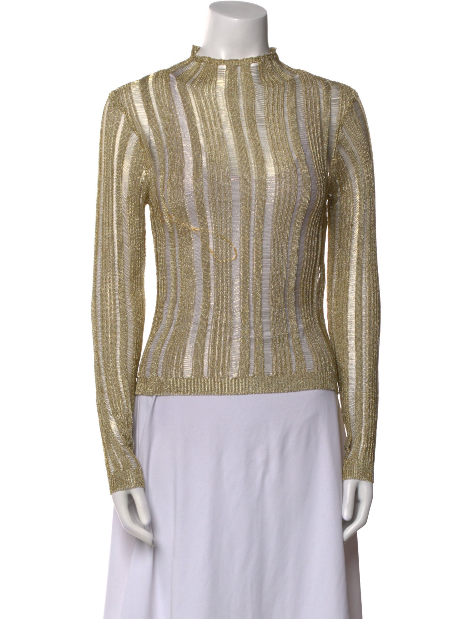 Cult Gaia Lace Pattern Mock Neck Top w/ Tags