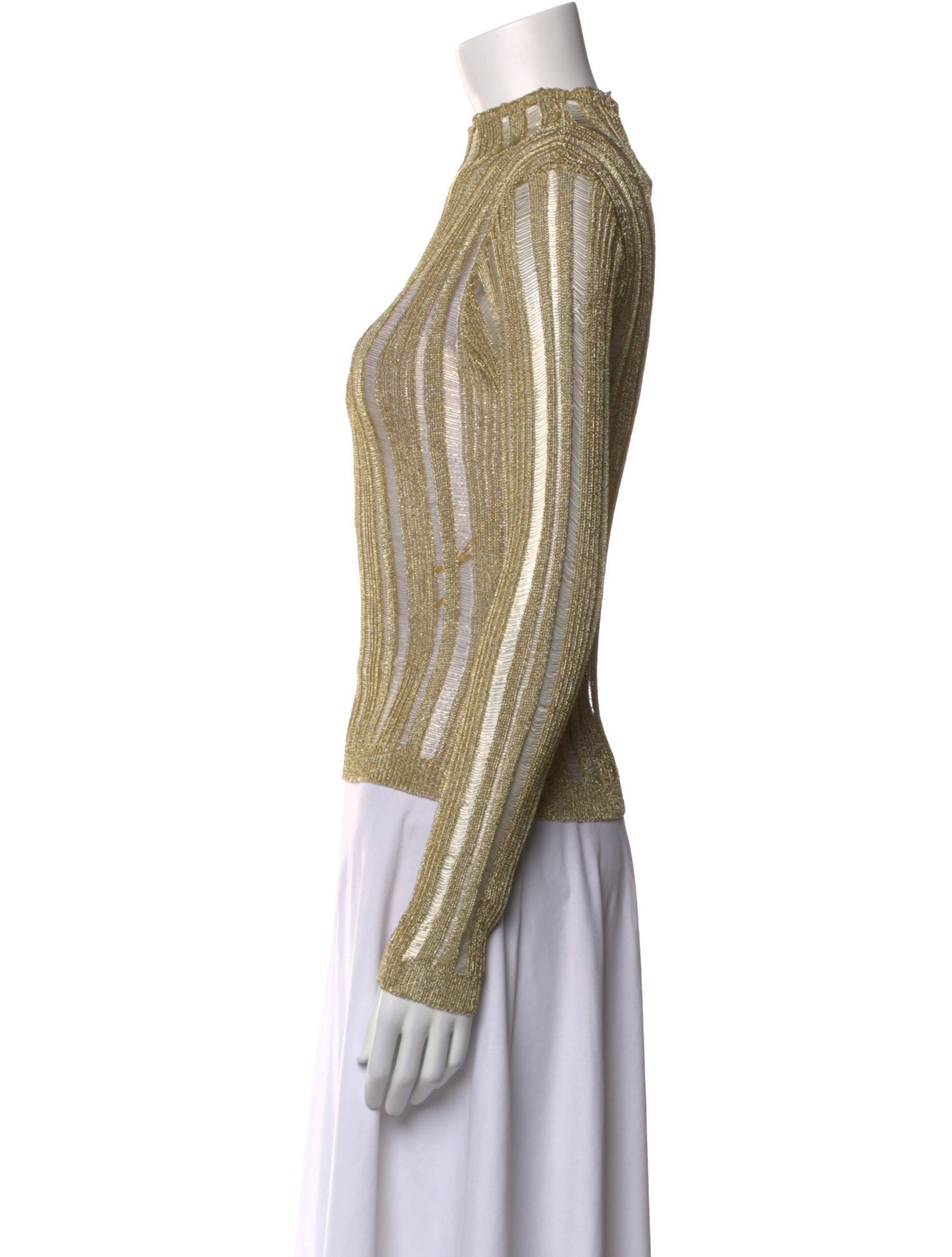 Cult Gaia Lace Pattern Mock Neck Top w/ Tags