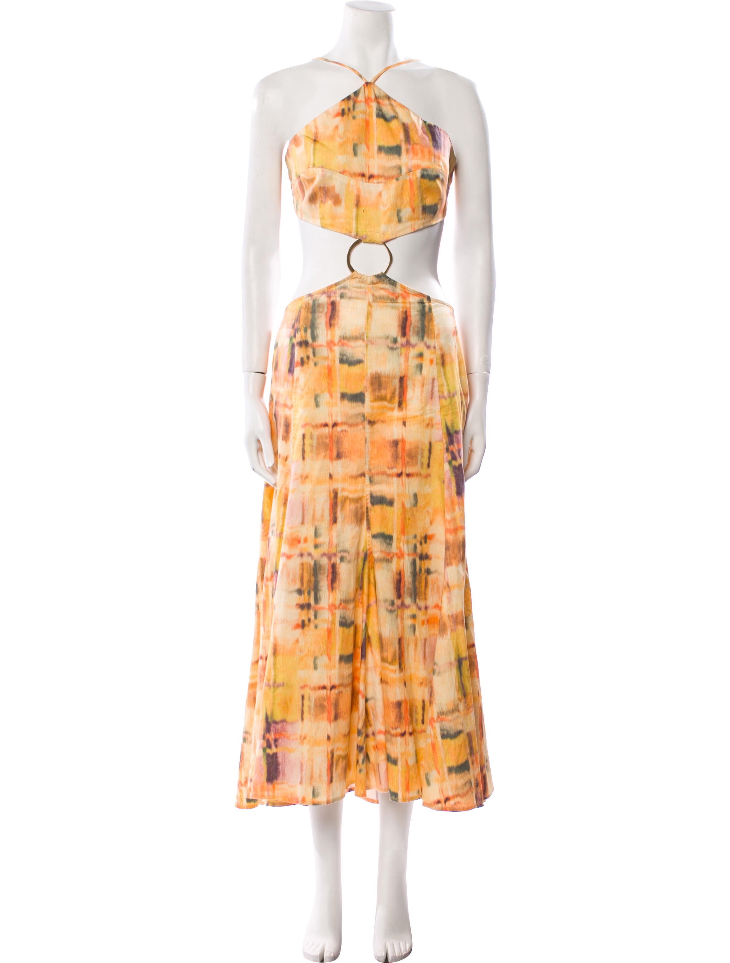 Cult Gaia Printed Long Dress