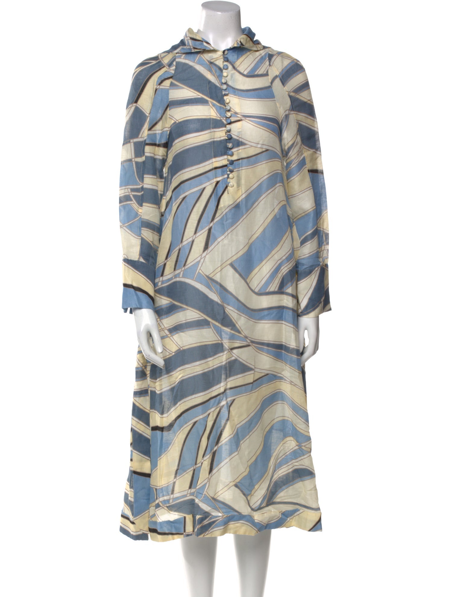 Cult Gaia Striped Midi Length Dress