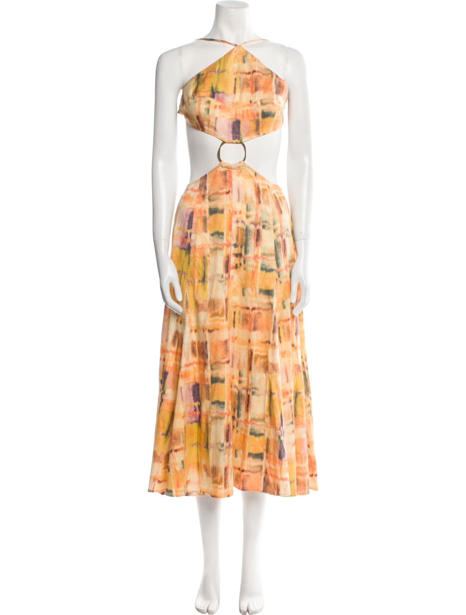 Cult Gaia Printed Long Dress