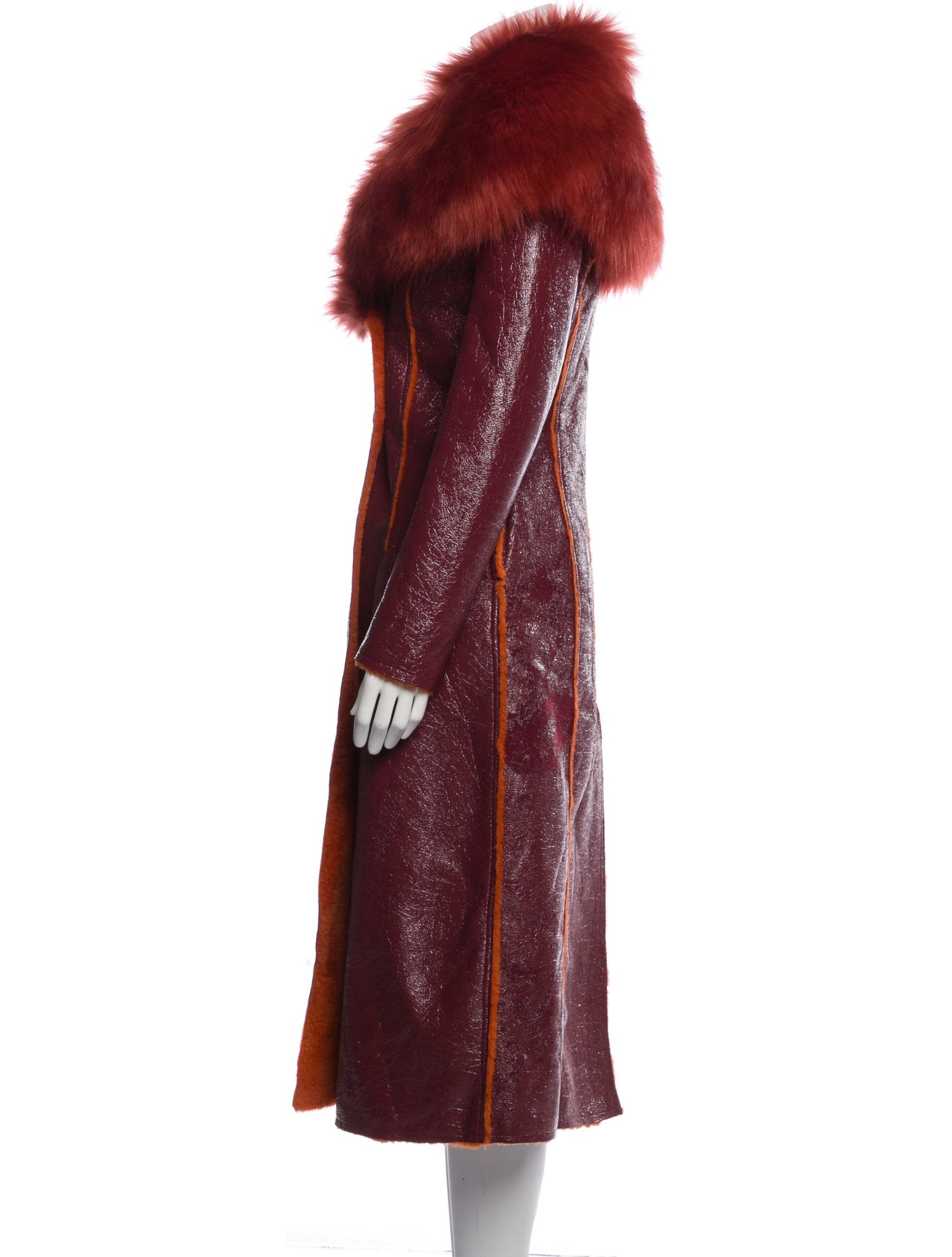 Cult Gaia Faux Leather Printed Coat