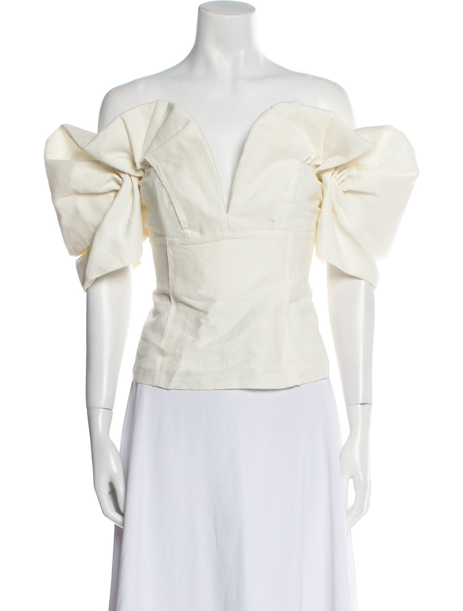 Cult Gaia Off-The-Shoulder Short Sleeve Crop Top w/ Tags