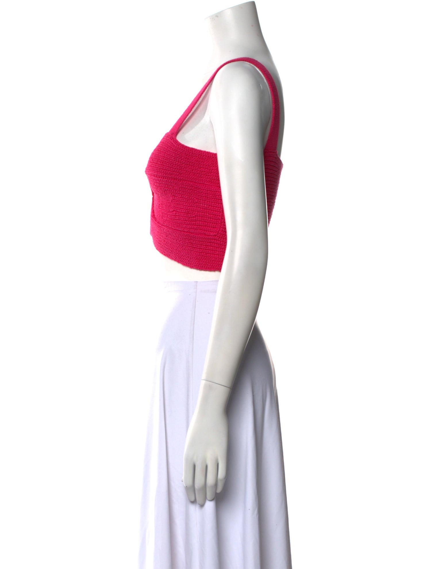 Cult Gaia Square Neckline Sleeveless Crop Top