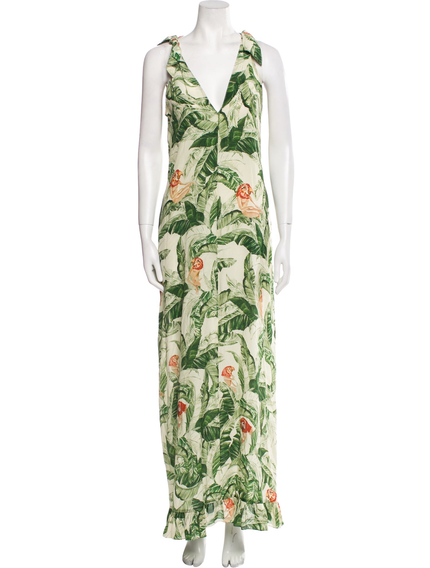 Cult Gaia Floral Print Long Dress