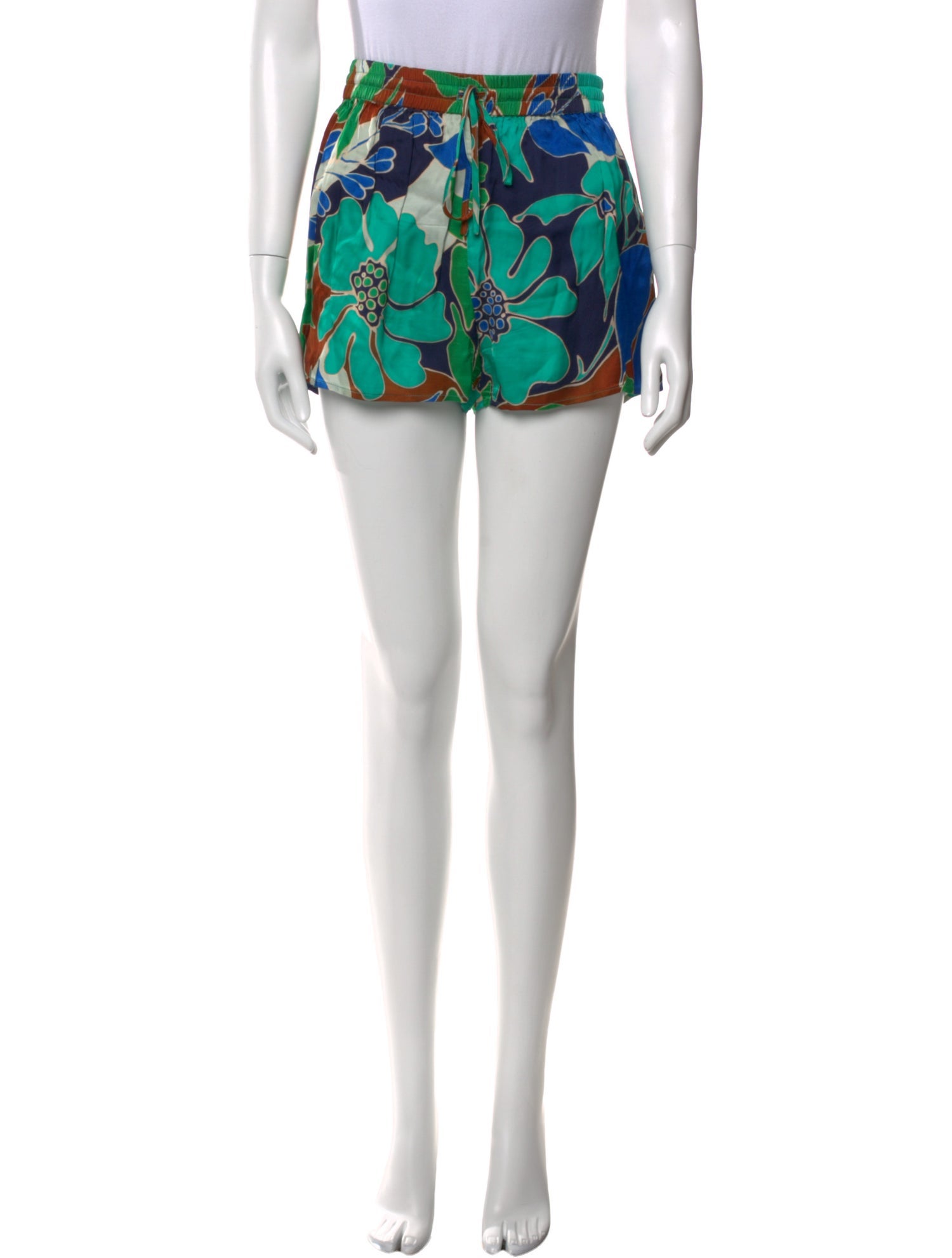 Cult Gaia Floral Print Mini Shorts