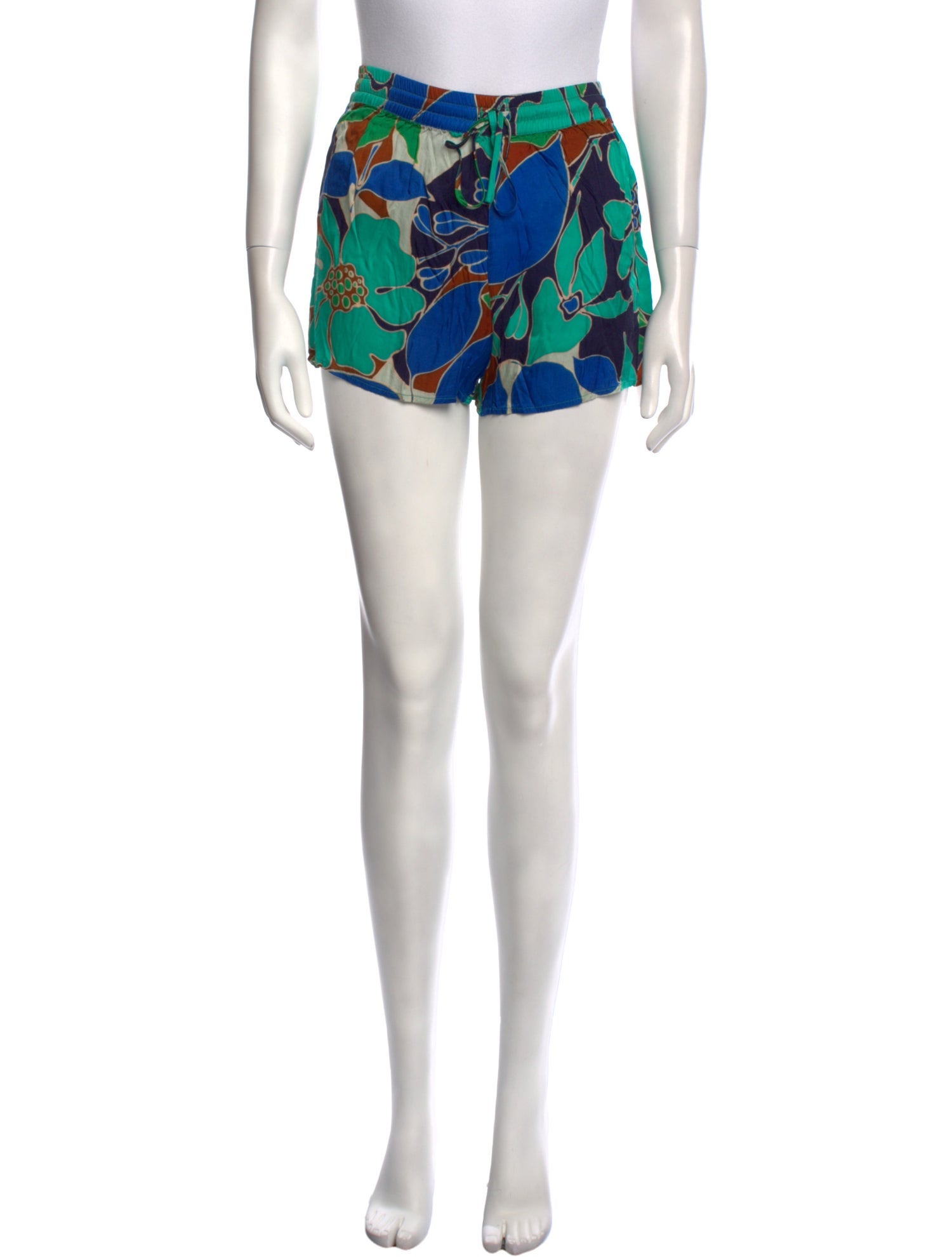 Cult Gaia Floral Print Mini Shorts