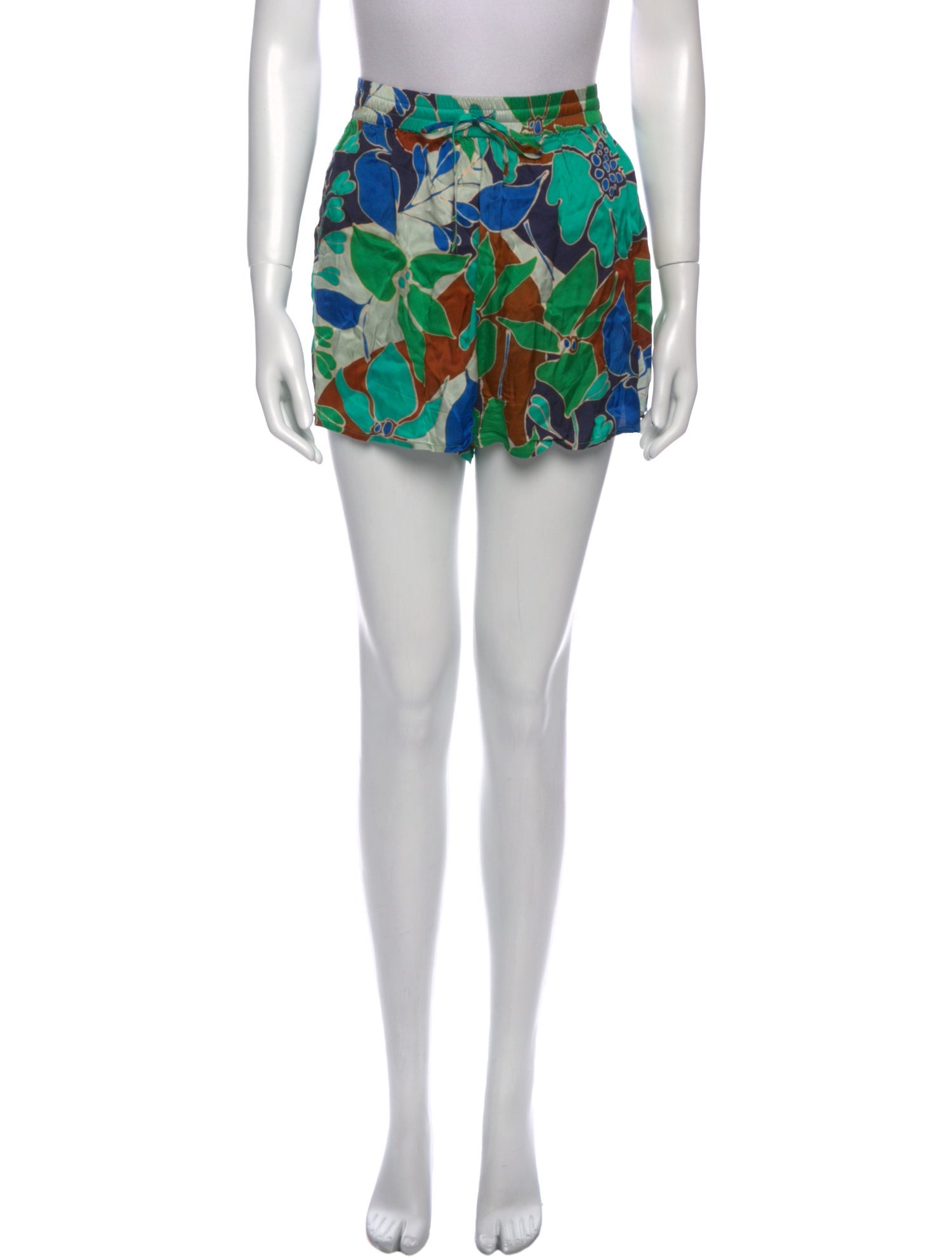 Cult Gaia Floral Print Mini Shorts