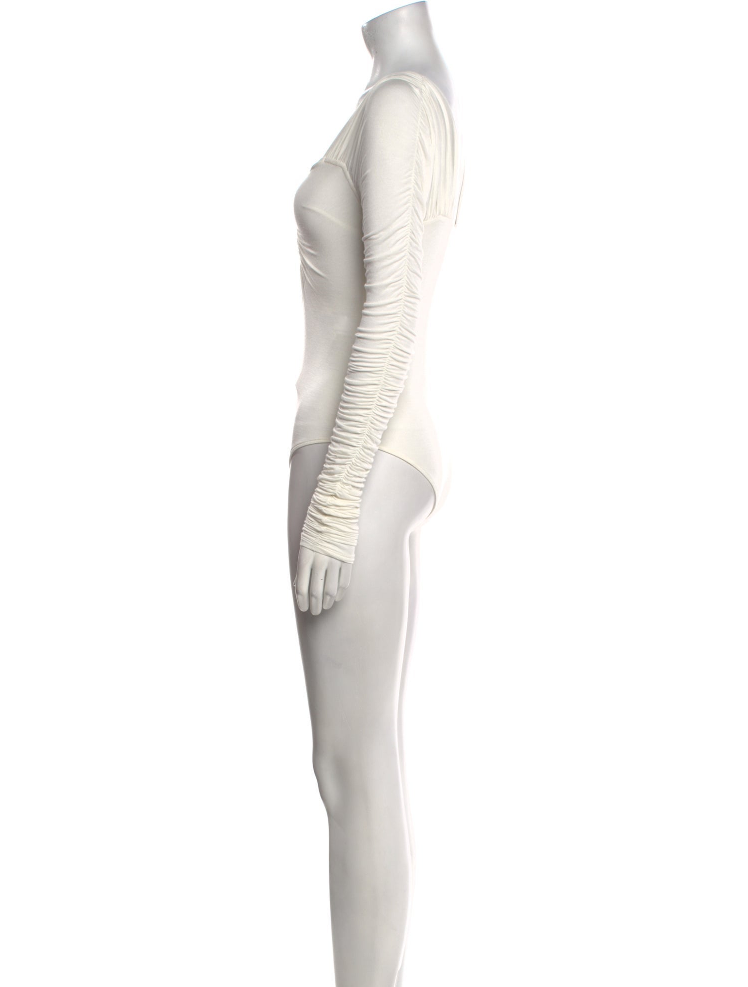 Cult Gaia Square Neckline Long Sleeve Bodysuit