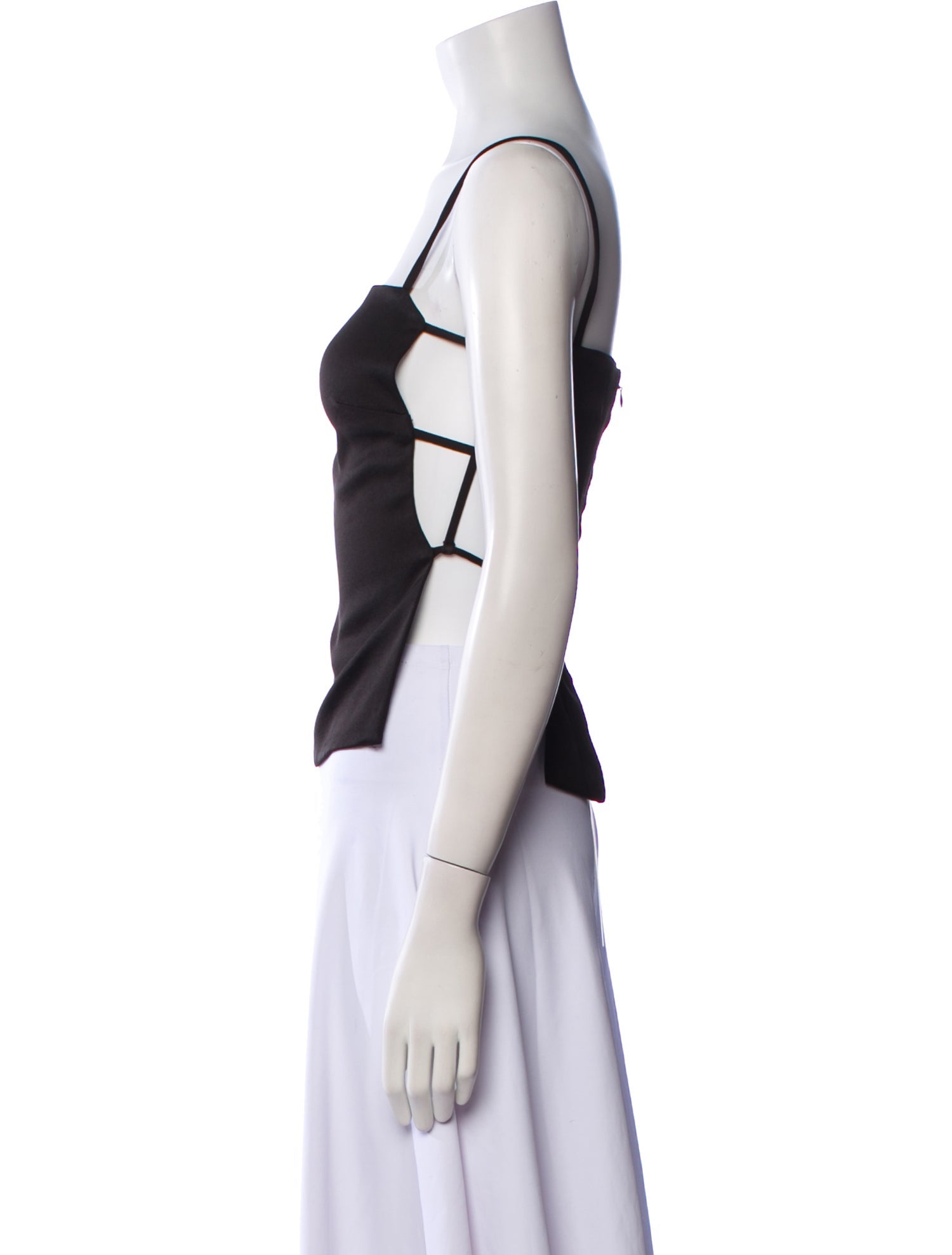 Cult Gaia Square Neckline Sleeveless Crop Top