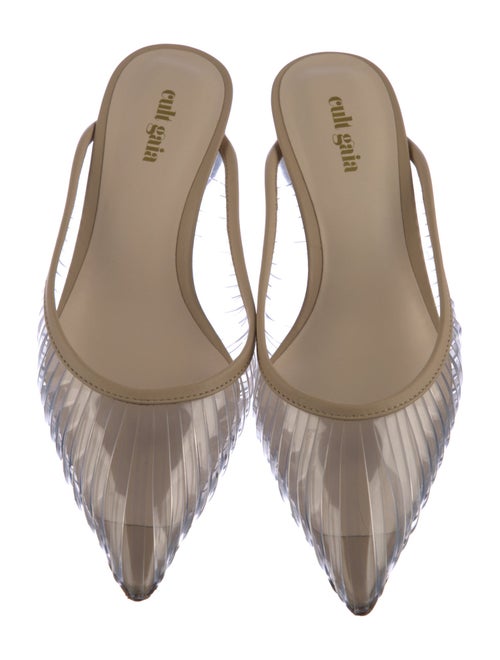 Cult Gaia PVC Leather Trim Embellishment Slides