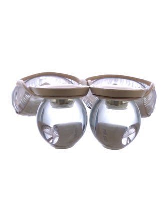 Cult Gaia PVC Leather Trim Embellishment Slides