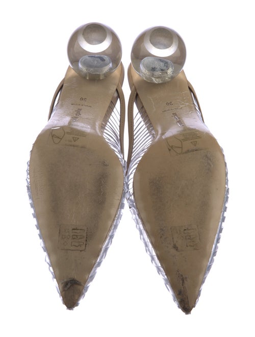 Cult Gaia PVC Leather Trim Embellishment Slides