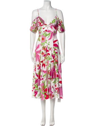 Cult Gaia Floral Print Long Dress