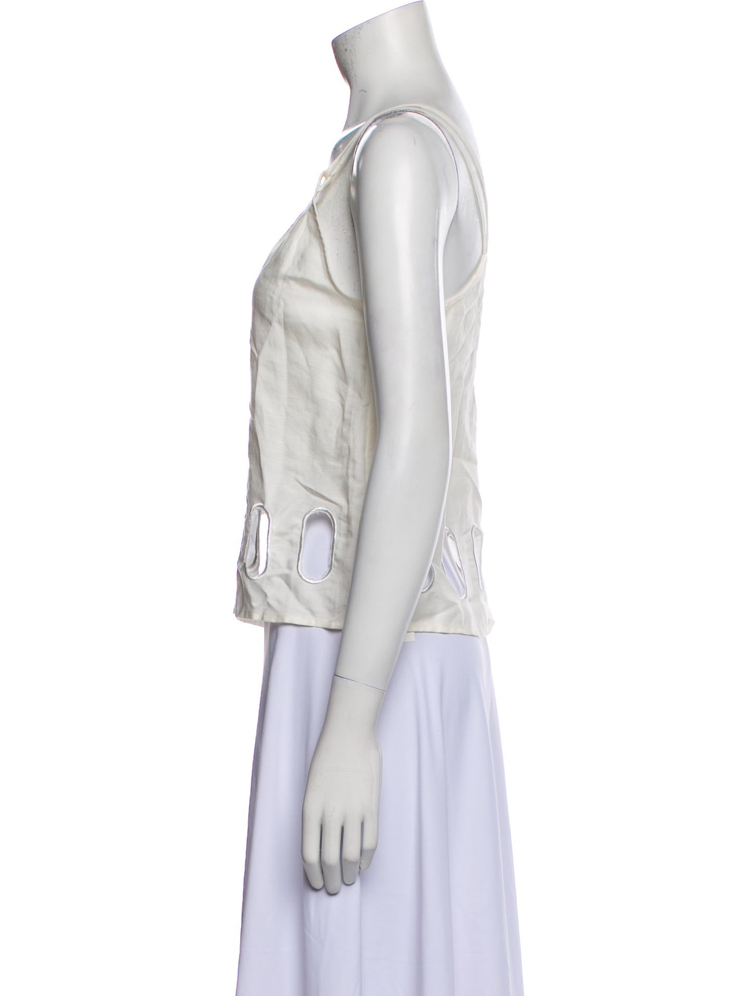 Cult Gaia V-Neck Sleeveless Crop Top