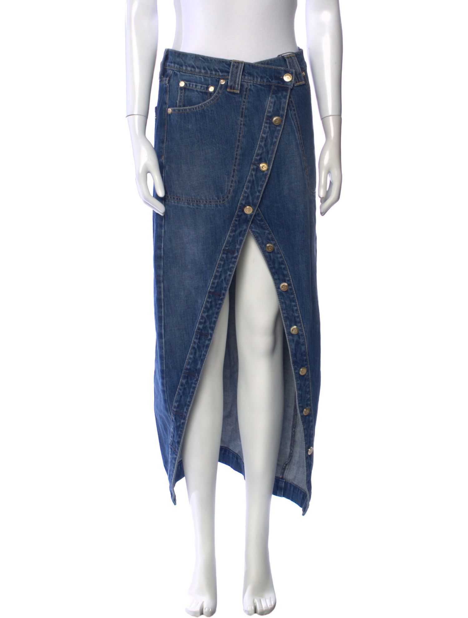 Cult Gaia Distressed Accents Midi Length Skirt w/ Tags