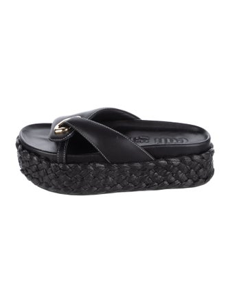 Cult Gaia Leather Slides