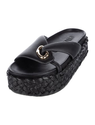 Cult Gaia Leather Slides