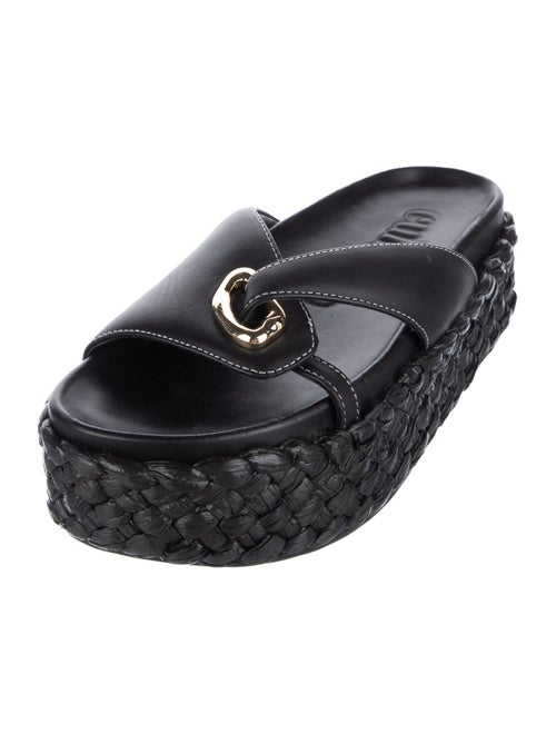 Cult Gaia Leather Slides