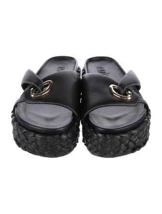 Cult Gaia Leather Slides