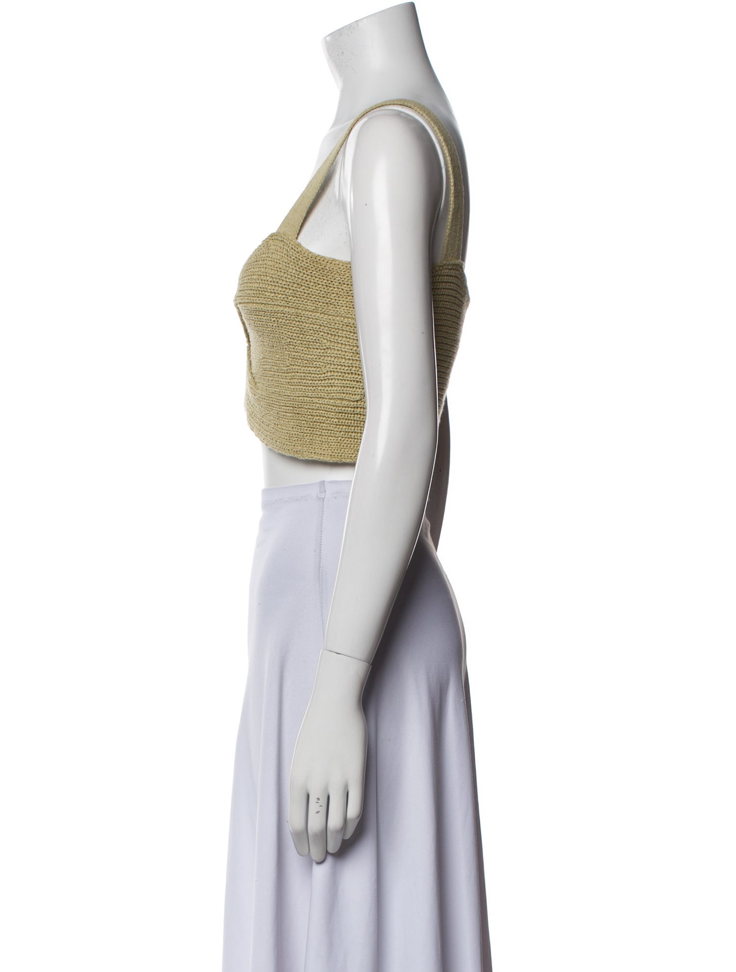 Cult Gaia Nylon Square Neckline Crop Top