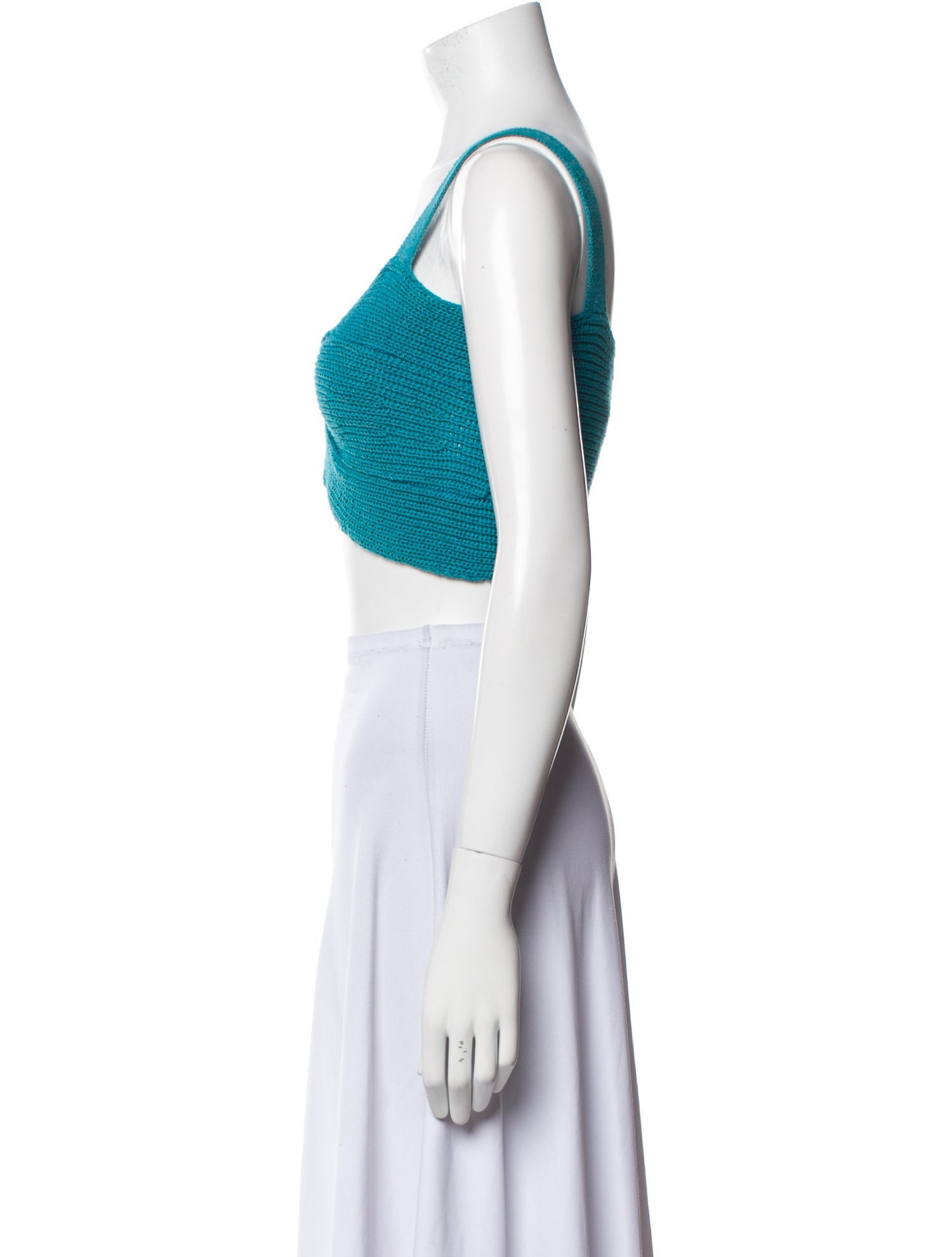 Cult Gaia Square Neckline Sleeveless Crop Top
