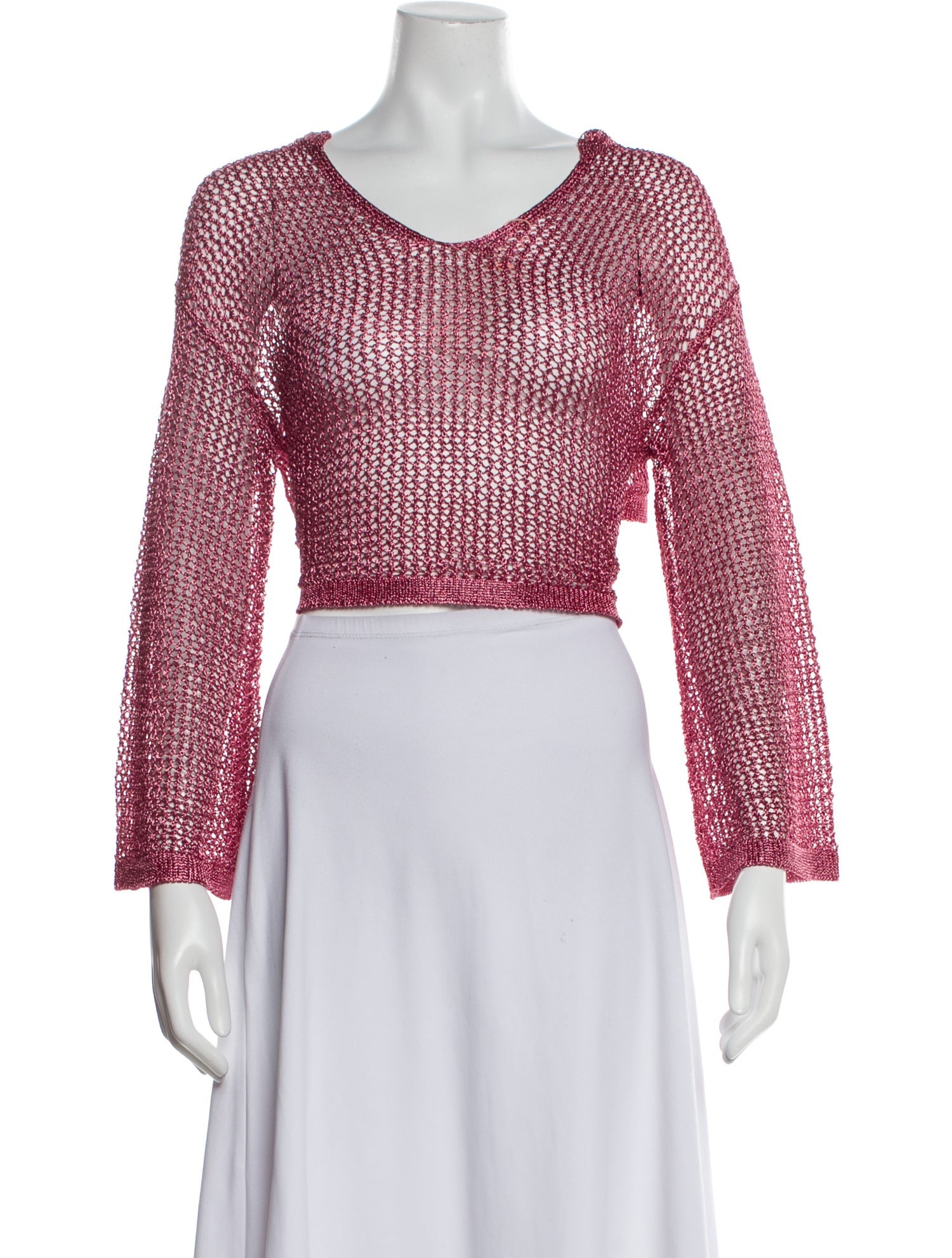 Cult Gaia Mesh Scoop Neck Crop Top w/ Tags